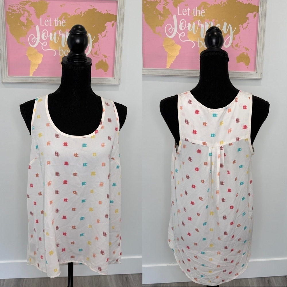 Pleione White Sleeveless Blouse (S)